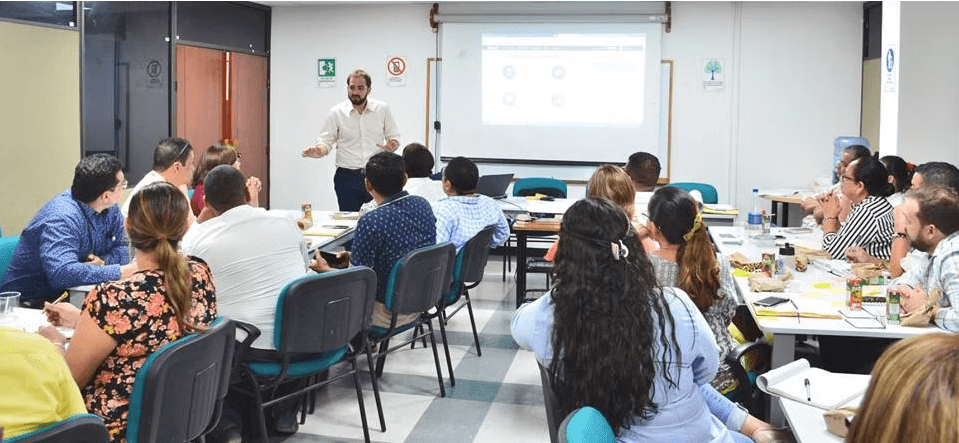 Higher-education pedagogy workshops across Montería, Barranquilla and Cartagena with SUE Caribe, Colombia.